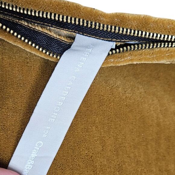 NEW Crate & Barrel Mostarda 30"x30" Brown Throw Pillow Cover Athena Calderone - Picture 4 of 6